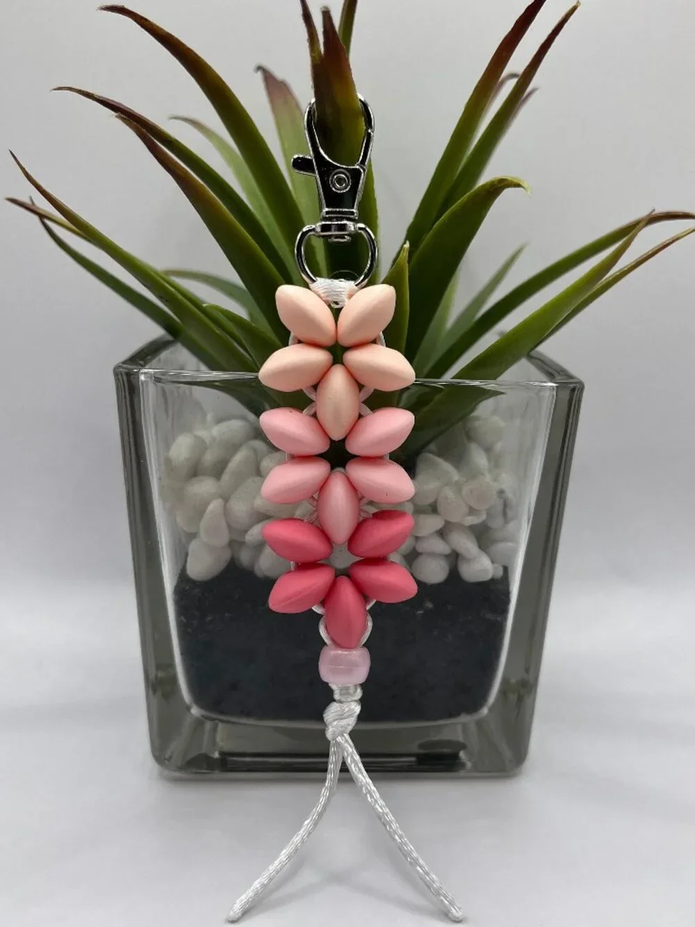 Silicone Bead Flower Keychain